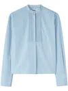 Jil Sander Striped Cotton Shirt In Blu
