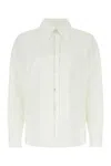 Jil Sander Buttoned Cuff Long Sleeve Top In White