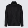 Jil Sander Man Shirt Black Size 42 Wool In Black