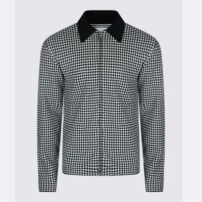 Jil Sander White And Black Cotton Shirt In Brown