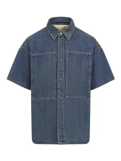 Jil Sander 168 Short Sleeve Shirt In Blue