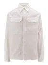 Jil Sander Long-sleeved Shirt With Flap Pockets In Neutral
