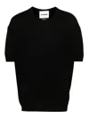 Jil Sander Short-sleeve Wool Jumper In Black