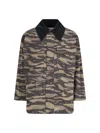 Jil Sander Camouflage Print Pointed Collar Long Sleeve Jacket
