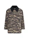 Jil Sander Camouflage Print Pointed Collar Long Sleeve Jacket
