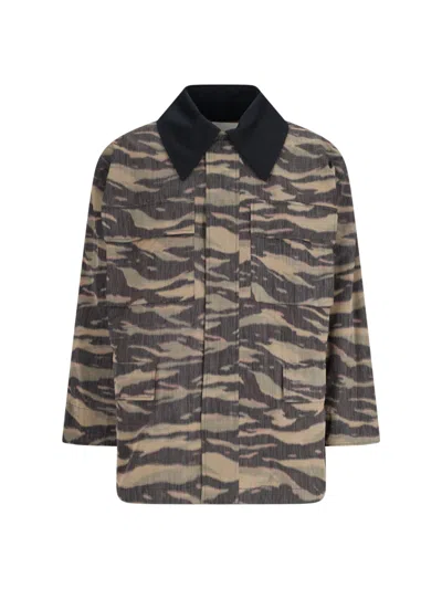 Jil Sander Camo Print Jacket In Multi