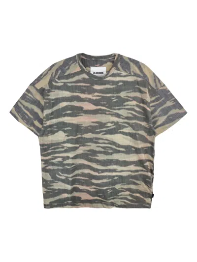 Jil Sander Camouflage-print T-shirt In Multi