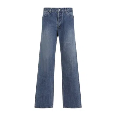 Jil Sander Canard Blue Cotton Trouser 18 Denim Jeans