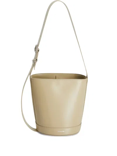 Jil Sander Cannolo Bucket Bag In Neutral