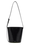 Jil Sander Bucket Shape Shoulder Bag With Adjustable Strap In Black