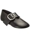 Jil Sander Smooth Leather Ballerinas In Black