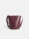 Jil Sander 'cannolo' Burgundy Leather Bucket Bag