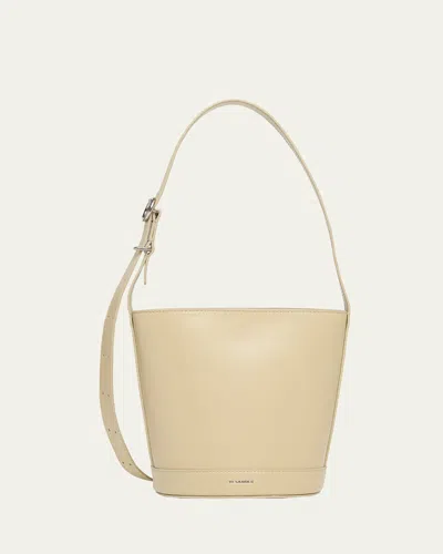 Jil Sander Cannolo Calfskin Bucket Bag In Brown