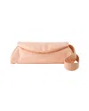 Jil Sander Cannolo Grande Shoulder Bag In Rose-pink Leather In Pink