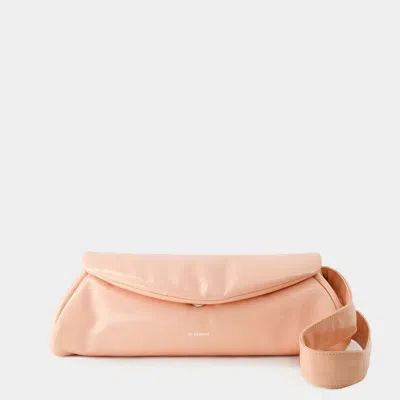 Jil Sander Cannolo Grande Padded Hobo Bag In Pink