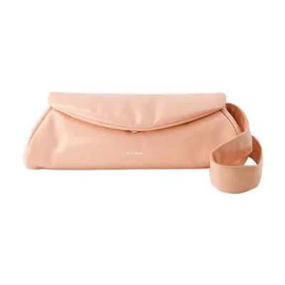 Jil Sander Cannolo Grande Padded Hobo Bag In Pink