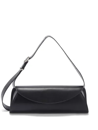 Jil Sander Cannolo Grande Shoulder Bag In Black