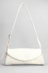 Jil Sander Cannolo Grande Shoulder Bag In White Leather In Eggshell
