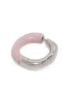 Jil Sander Cannolo Hoop Brooche In Pink