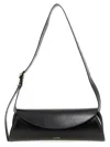 Jil Sander Cannolo Black Nappa Leather Mini Bag In Black