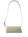 Jil Sander Small Leather Shoulder Bag With Adjustable Handle In Neutrals