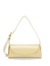 Jil Sander Cannolo Leather Shoulder Bag In Yellow