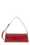 Jil Sander Cannolo Logo Embossed Small Tote Bag In Red