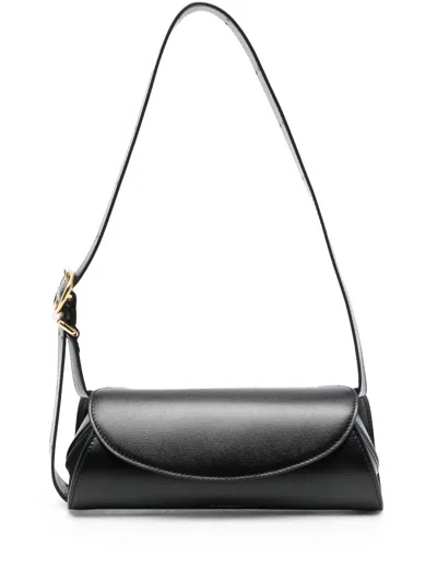 JIL SANDER CANNOLO MINI LEATHER SHOULDER BAG