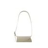 Jil Sander Small Leather Shoulder Bag With Adjustable Handle In White