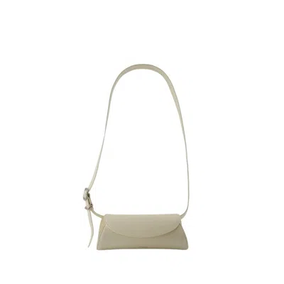 JIL SANDER JIL SANDER CANNOLO MINI PURSE - LEATHER - EGGSHELL