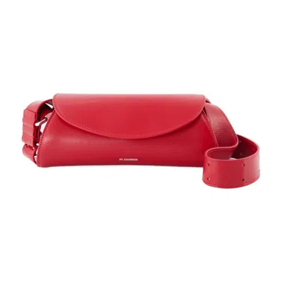 Jil Sander Cannolo Mini Purse In Red