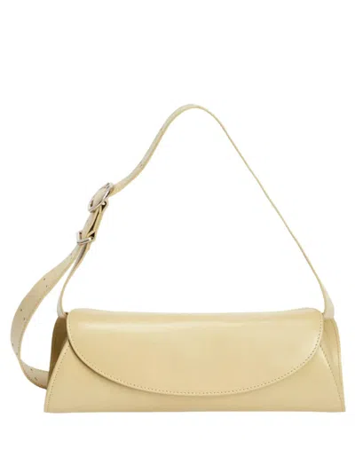 Jil Sander Cannolo Mini Shoulder Handbag In 100% Bovine Leather In Neutral