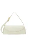Jil Sander Cannolo Grande Leather Bag In White