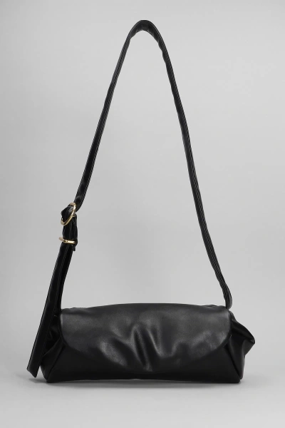 Jil Sander Cannolo Piccolo Hand Bag In Black Leather