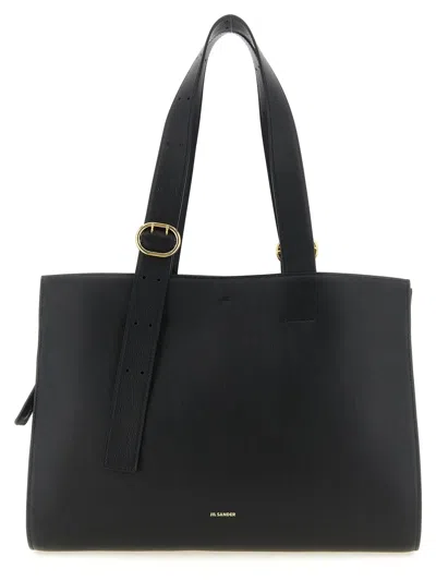 Jil Sander Shoulder Bag Woman Color Black In White