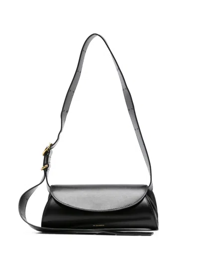 Pre-owned Jil Sander Cannolo Shoulder Bag In Black