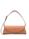Jil Sander Cannolo Shoulder Bag In Brown