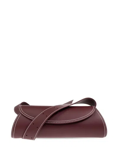 Jil Sander Cannolo Shoulder Bag In Red