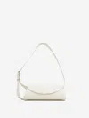 Jil Sander Cannolo Logo Printed Small Clutch Bag In White