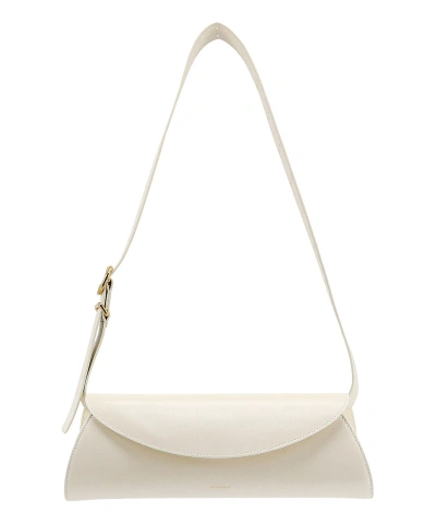 Jil Sander Cannolo Shoulder Bag In White