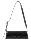 Jil Sander Cannolo Small Embellished Leather Shoulder Bag In Black