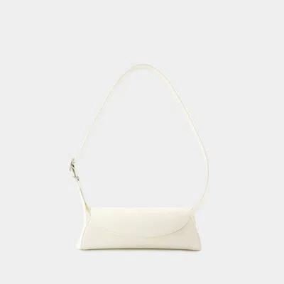 JIL SANDER CANNOLO SM SHOULDER BAG - JIL SANDER - LEATHER - BEIGE