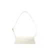 Jil Sander Small Leather Shoulder Bag With Adjustable Handle In White