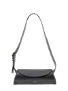 Jil Sander Women Black Leather Small Cannolo Shoulder Bag In Black