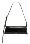 Jil Sander Cannolo Small Leather Bag In Black