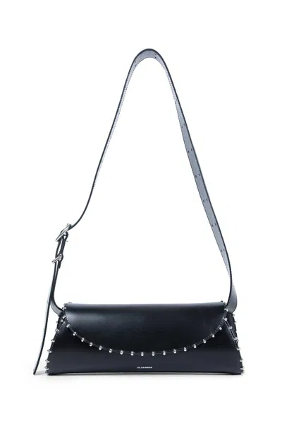 Jil Sander Cannolo Small In Black
