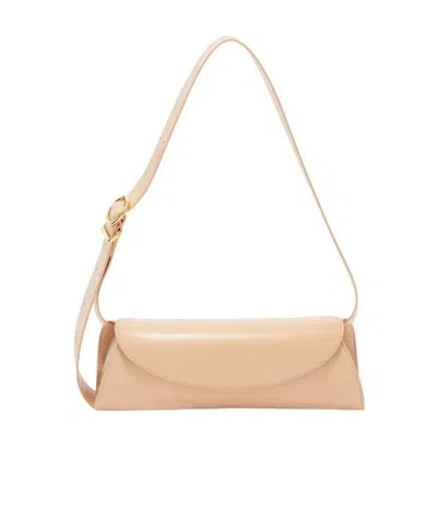 Jil Sander Cannolo Small Handbag In Nude