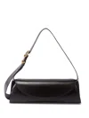 Jil Sander Women Cannolo Small Leather Shoulder Bag In Black