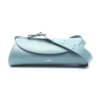 Jil Sander Cannolo Small Leather Shoulder Bag In Green