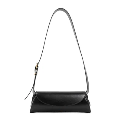 Jil Sander Cannolo Small Shoulder Bag In Black